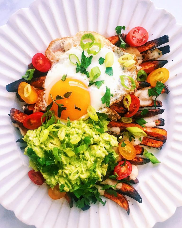 You can have fries for breakfast, because I said so. Loaded Seasoned Sweet Potat… You can have fries for breakfast, because I said so. Loaded Seasoned Sweet Potat…