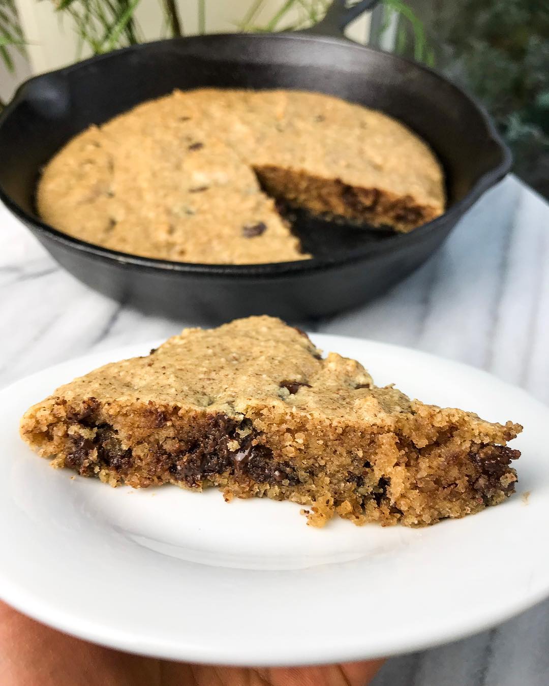 diving into this CHOCOLATE CHIP COOKIE SKILLET just as hard as im diving into th…