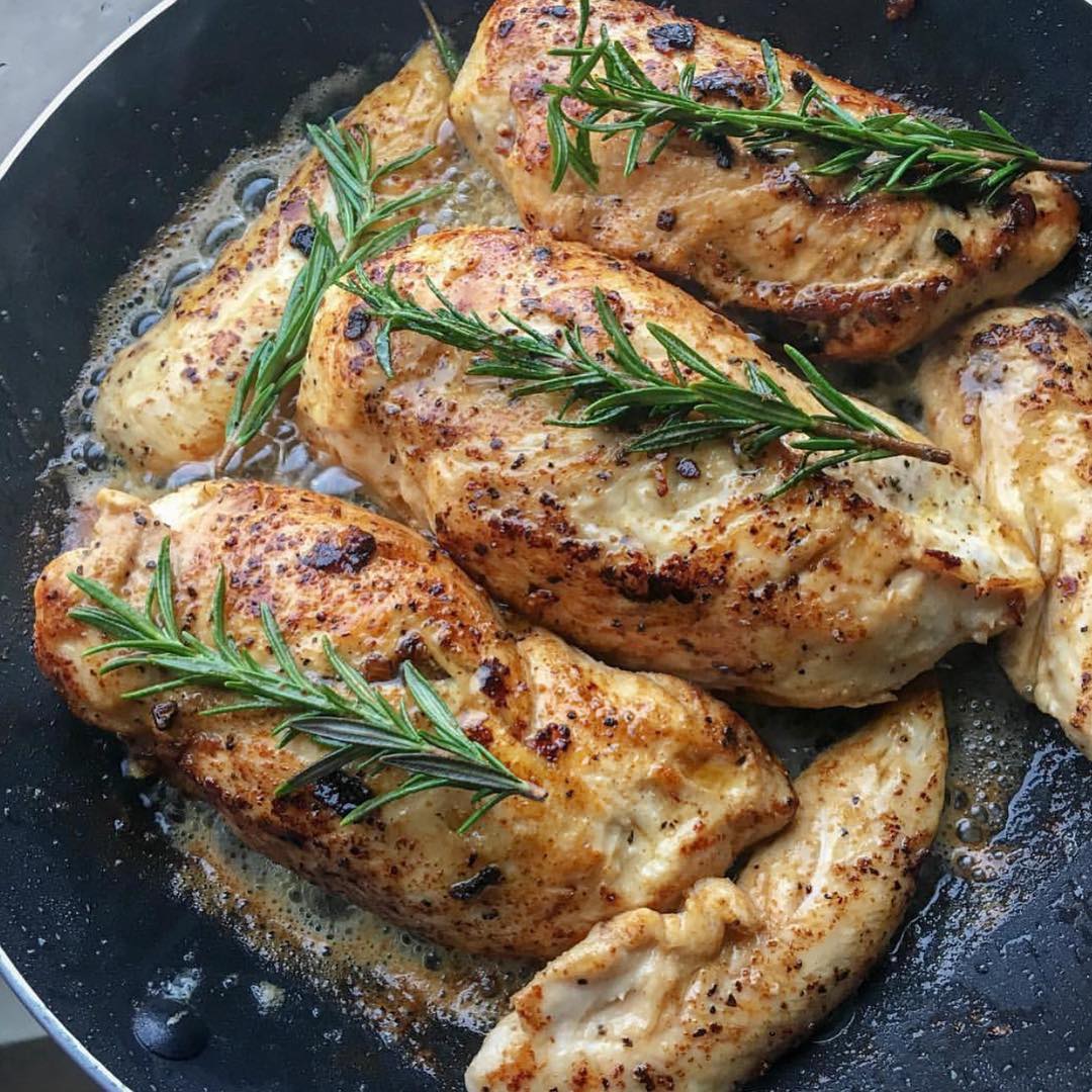 Rosemary Garlic Chicken ~By Adding rosemary and garlic to your hot pan to sea…