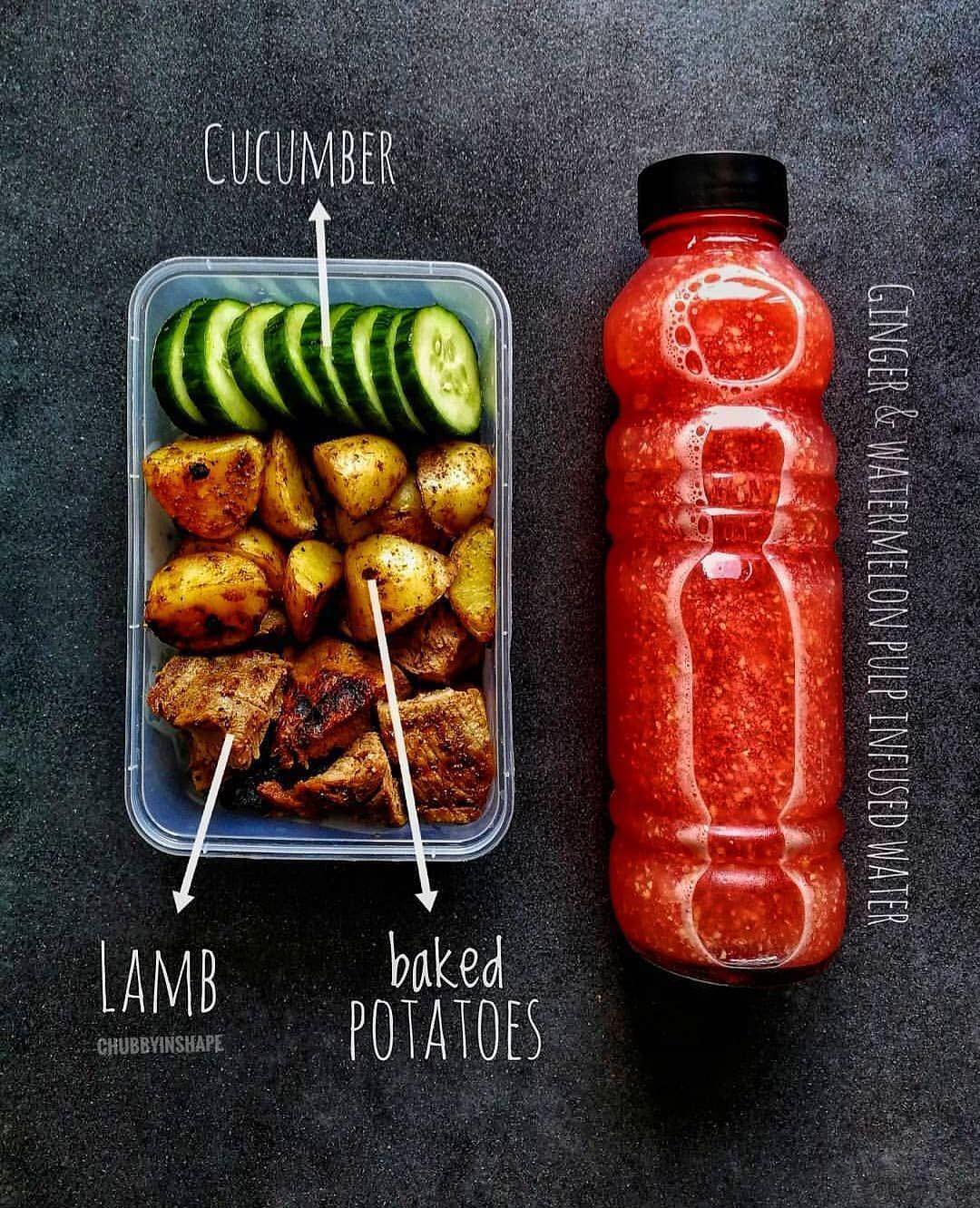 Nice lamb and baked potatoes