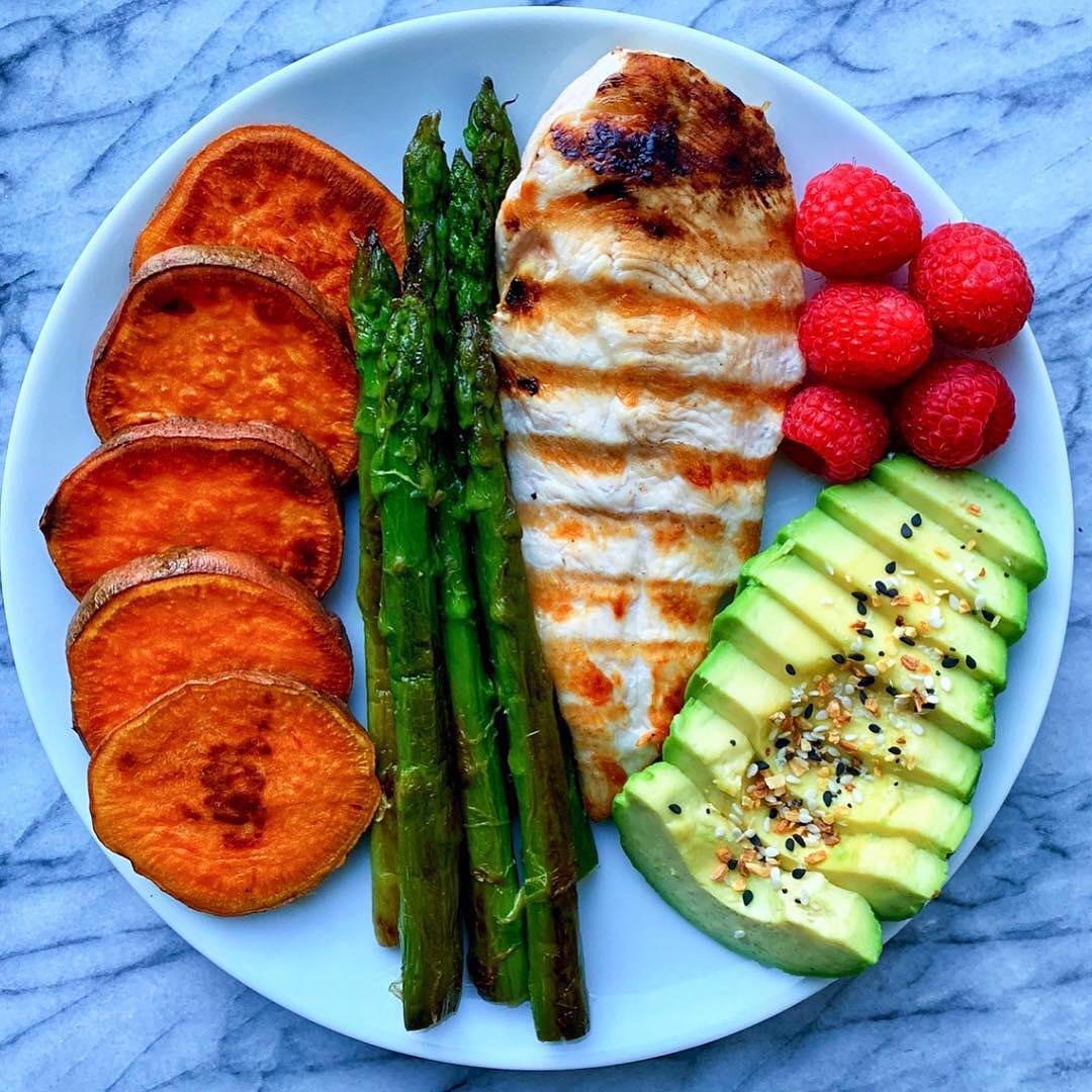 grilled chicken with all my favorite sides