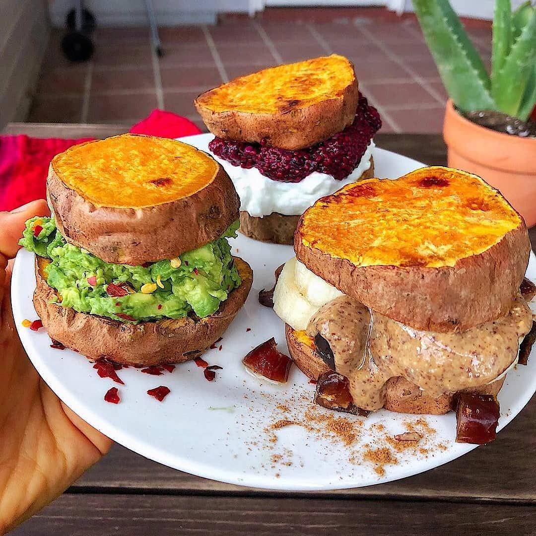 Sweet potato sandwiches for breakfast