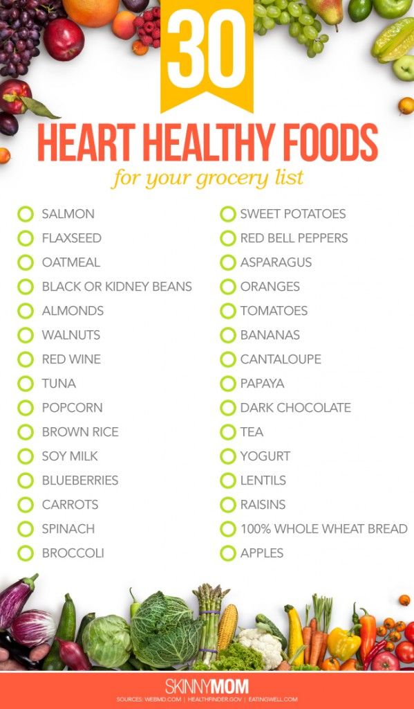 30 Heart Healthy Foods for Your Grocery List 30 Heart Healthy Foods for Your Grocery List