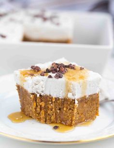 Sweet potato almond cake with coconut cream