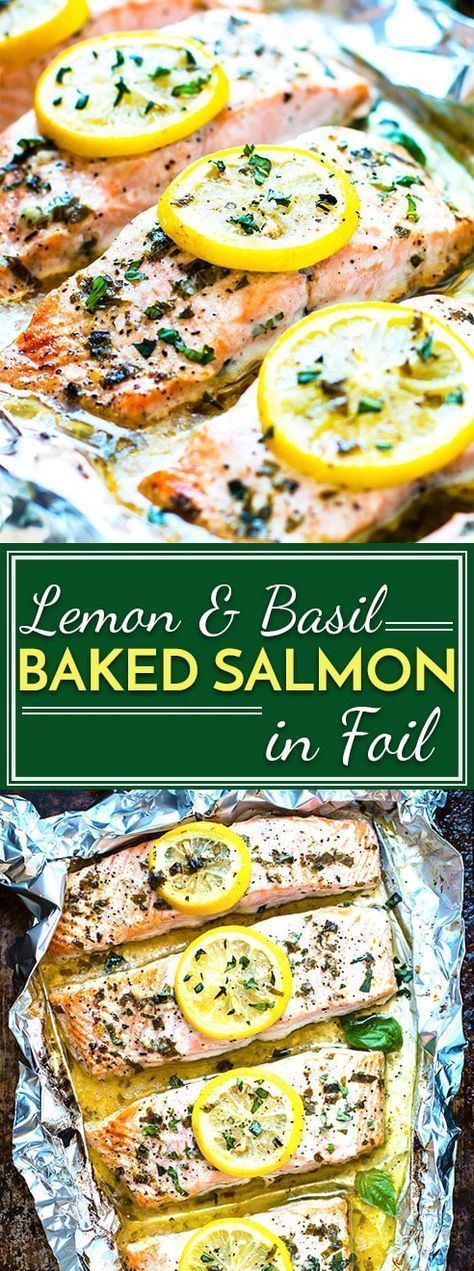 Basil & Lemon Baked Salmon in Foil Basil & Lemon Baked Salmon in Foil