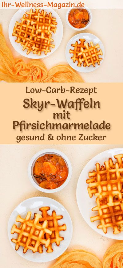 Guilt-Free Indulgence: Low-Carb Skyr Waffles with Peach Jam Guilt-Free Indulgence: Low-Carb Skyr Waffles with Peach Jam