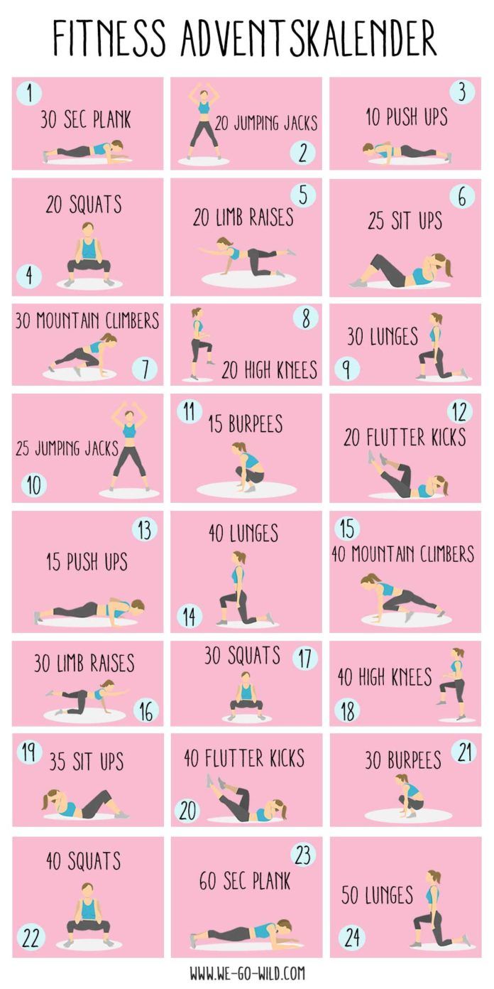 Der ultimative Fitness Adventskalender – 24 Tage Mini Workouts Der ultimative Fitness Adventskalender – 24 Tage Mini Workouts