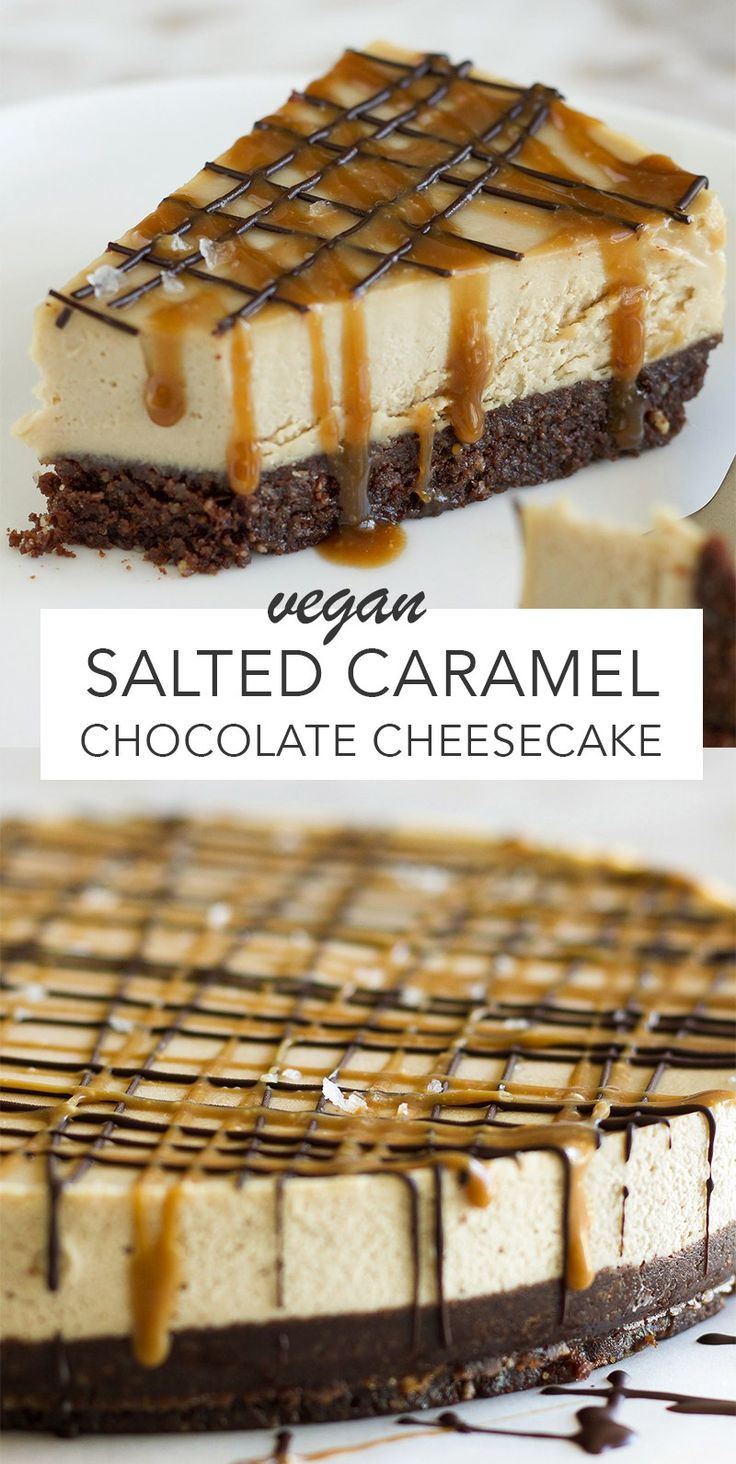 Vegan Salted Caramel Chocolate Cheesecake Vegan Salted Caramel Chocolate Cheesecake