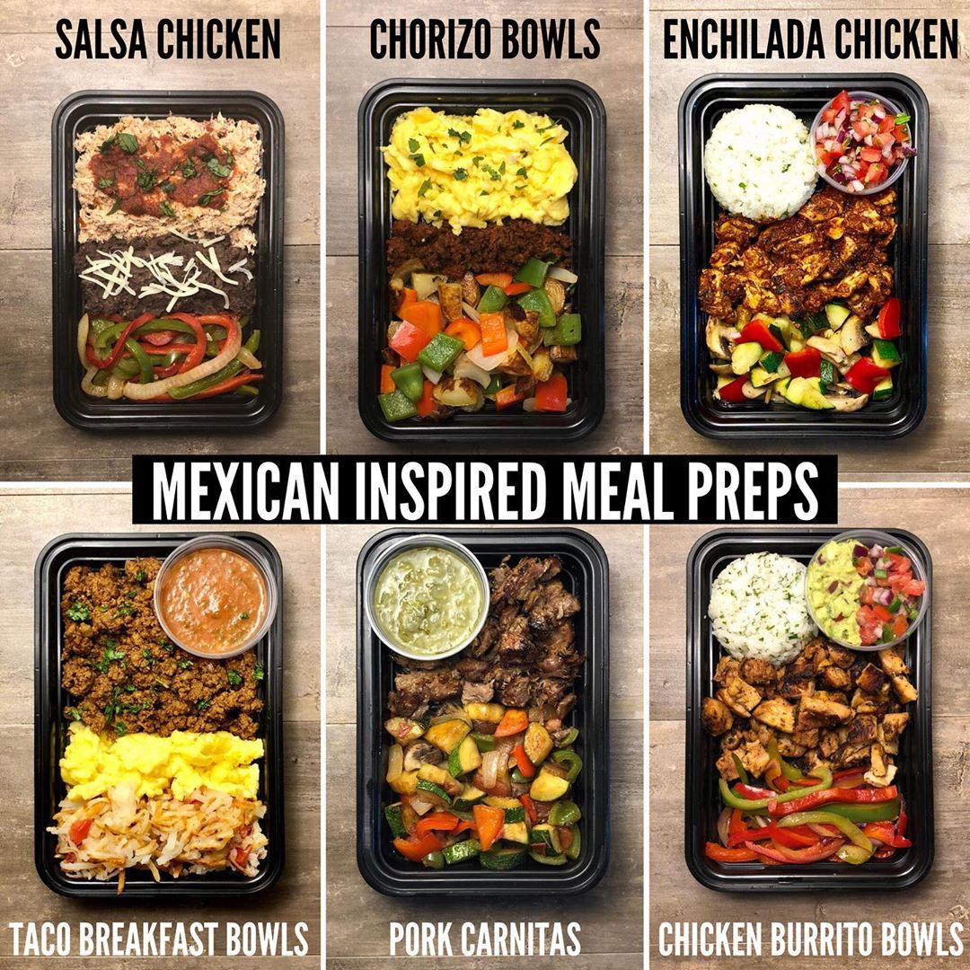 Here is a collection of Mexican Inspired meals that can be used for meal preppin…