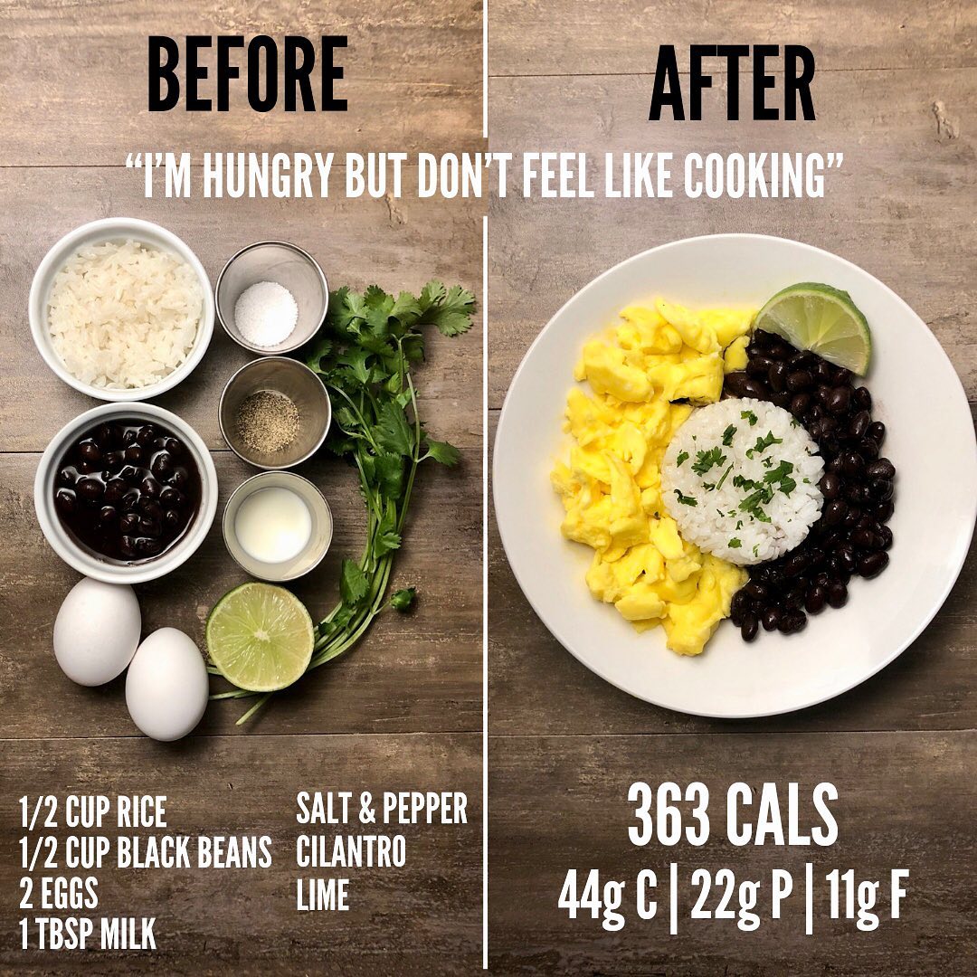 Rice, Beans, and Scrambled Eggs. There is nothing fancy about this meal. It is o…