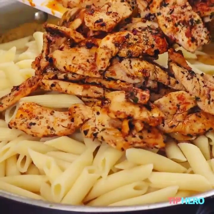 Creamy Chicken Bacon Pasta  By @tiphero Recipe at #recipe #recipes #foodvide…