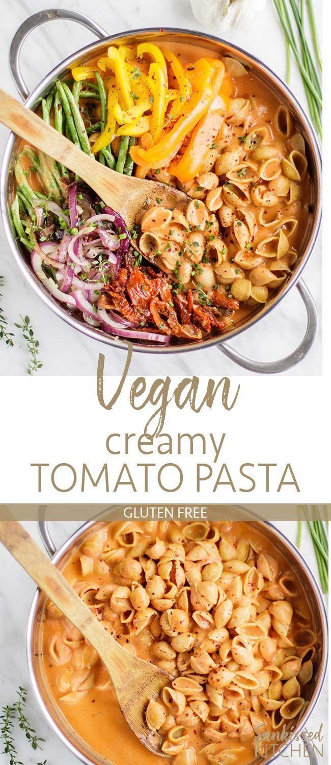 Vegan Creamy Tomato Pasta / This gluten free pasta is am easy one pot pasta reci… Vegan Creamy Tomato Pasta / This gluten free pasta is am easy one pot pasta reci…