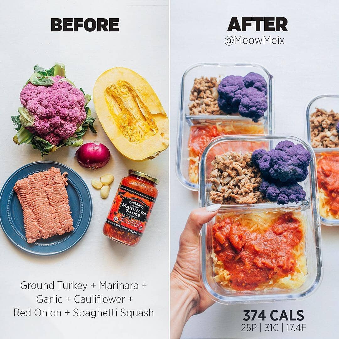 spaghetti squash, marinara and turkey
