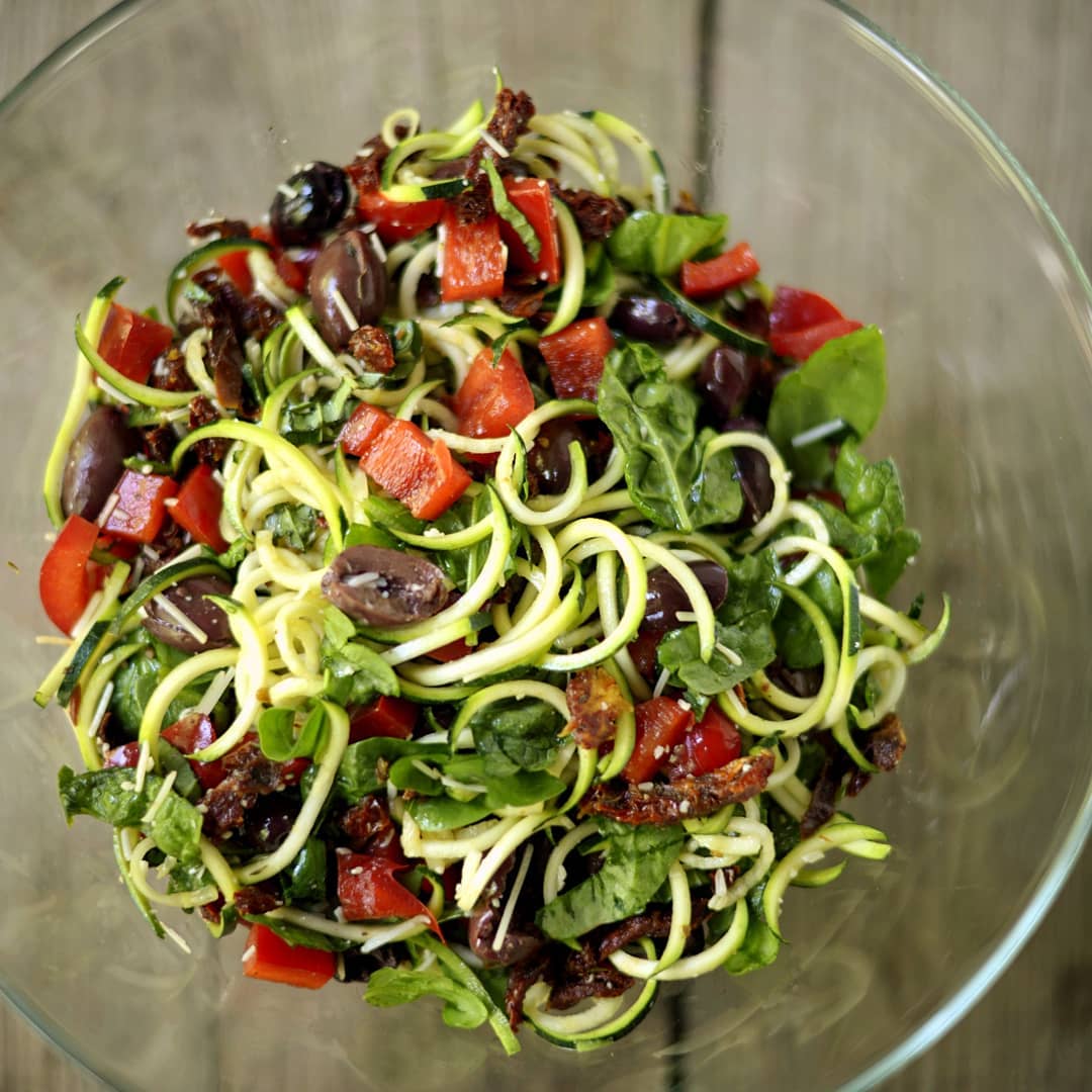 Tuscan Zucchini Noodle SaladMy family went nuts for this one, a new favorite …