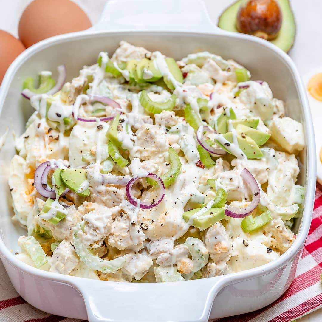 {NEW} Chicken Avocado Egg Salad
{ Here’s a SUPER quick, protein-packed chopped …