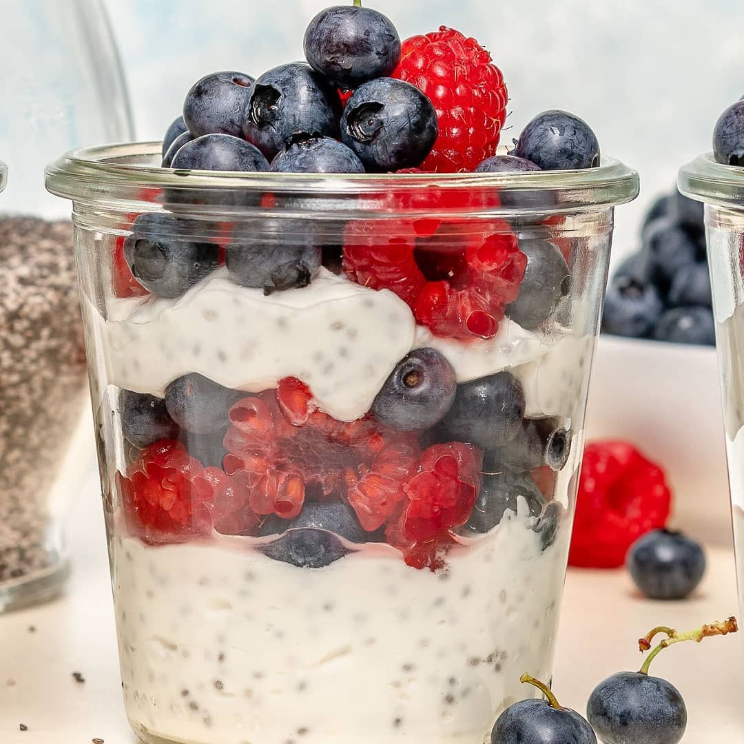Berry Parfait Chia Jars
Feelin’ the Red, White, & Blue today, what about you!? …