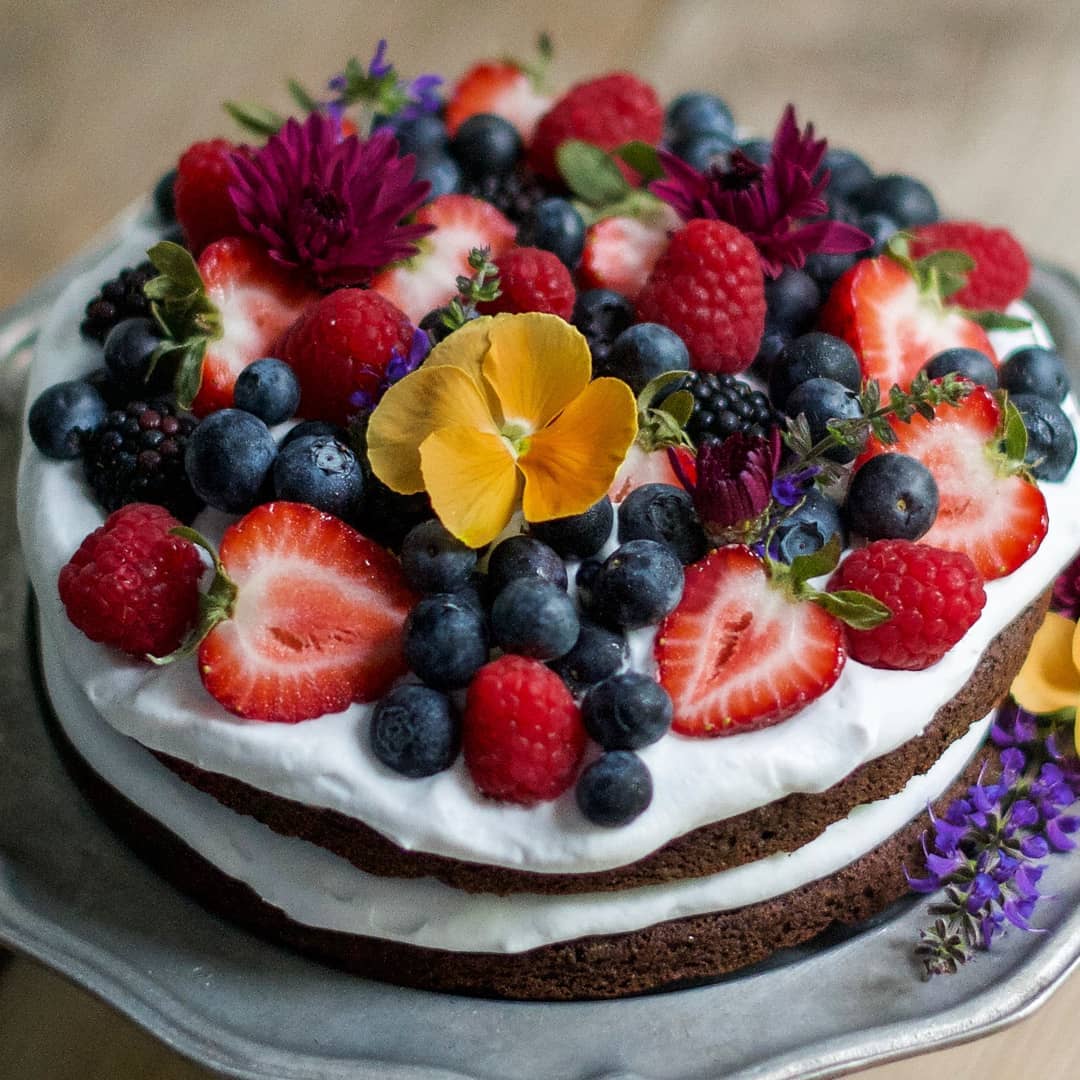 Chocolate Zucchini Cake + Coconut Whipped Cream with Berries We were SOO happy … Chocolate Zucchini Cake + Coconut Whipped Cream with Berries We were SOO happy …