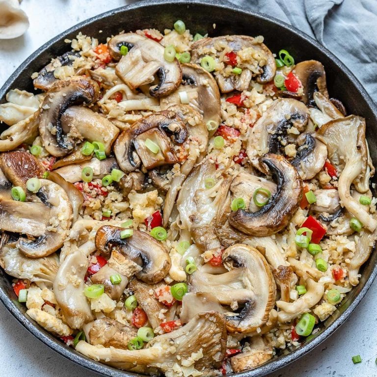 {NEW} Mushroom Cauliflower Fried ‘Rice’  .
Do you know that mushrooms contain pr…