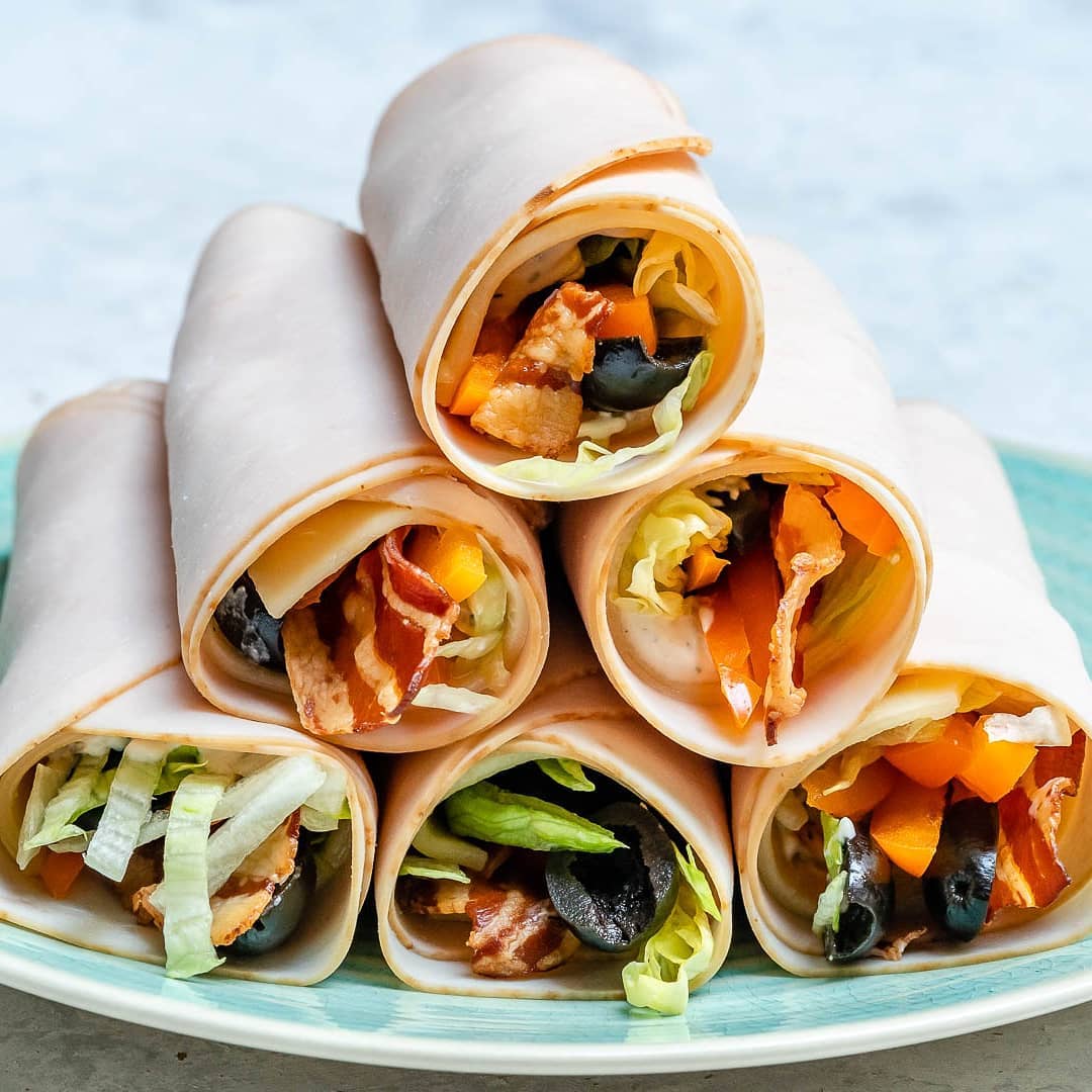 {NEW} Low Carb Sandwich Roll-ups  Would YOU eat this as a snack or a quick meal?…