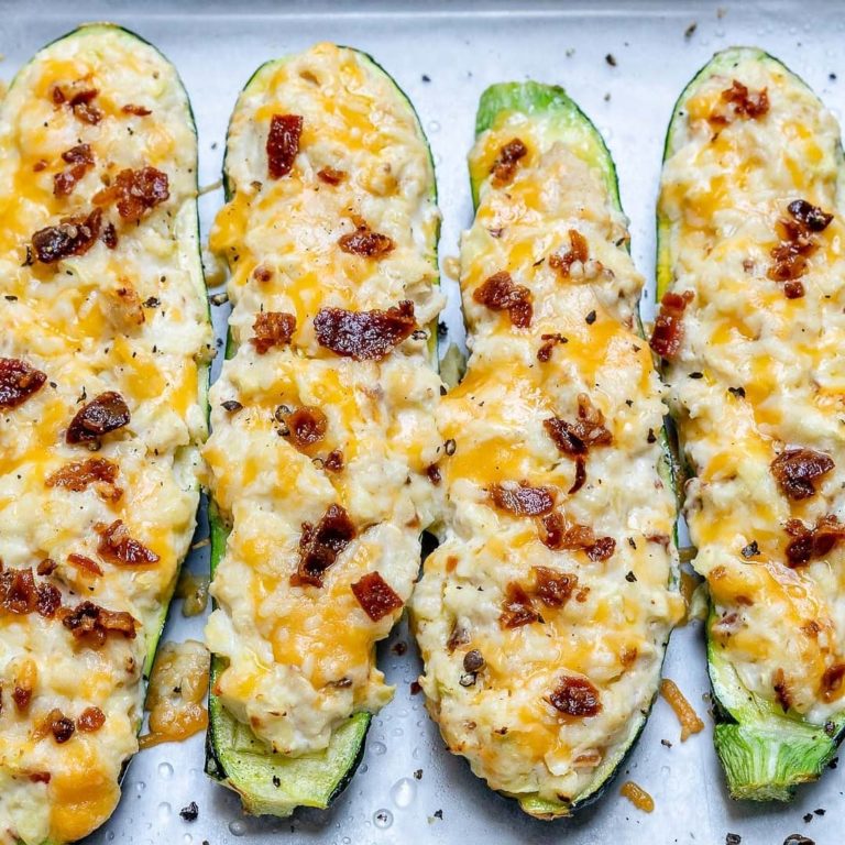 {NEW} Chicken Popper Zucchini Boats { Zucchini Season + Chicken Poppers  }
.
.
….