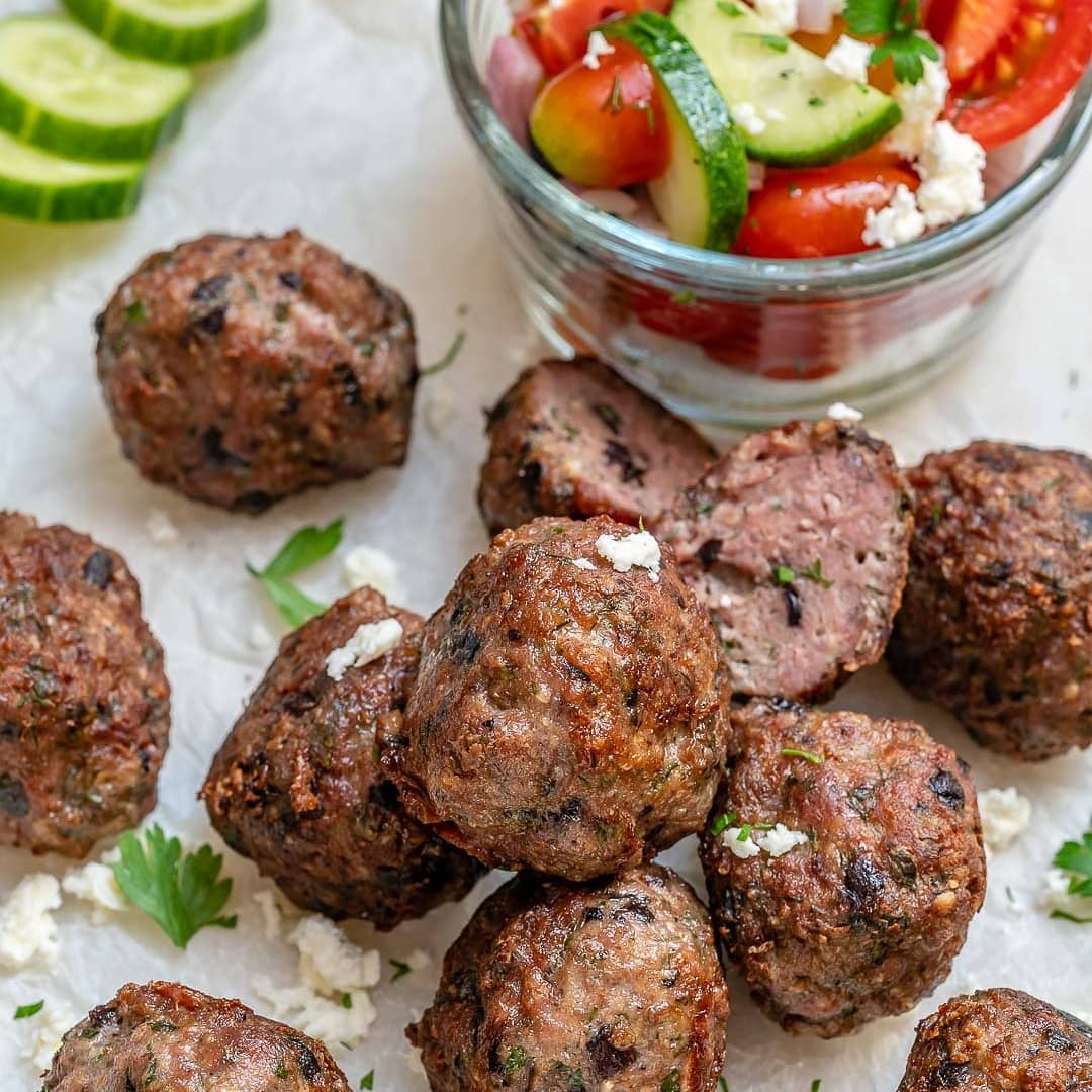 {NEW} Mediterranean Grass fed Beef Meatballs  Savory Tangy little meatballs PERF…