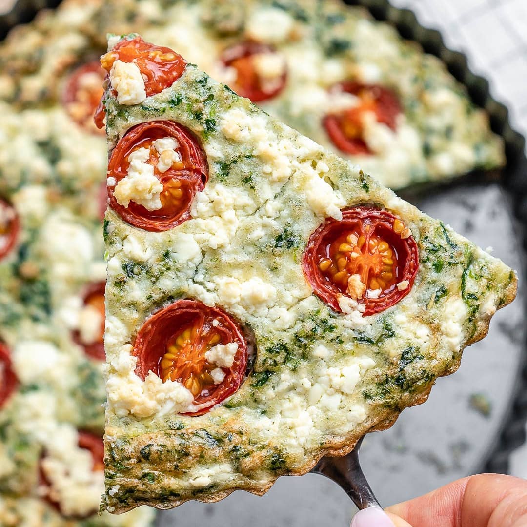 {NEW} Spinach Mushroom Crustless Quiche
#WeekendPlansmakes 4-6 servingsIngr…