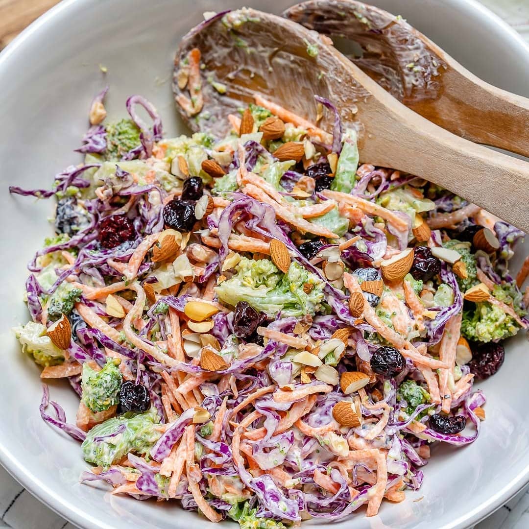 {NEW} Healthier Slaw Salad
.
{ If you are trying to eat healthier, cruciferous …