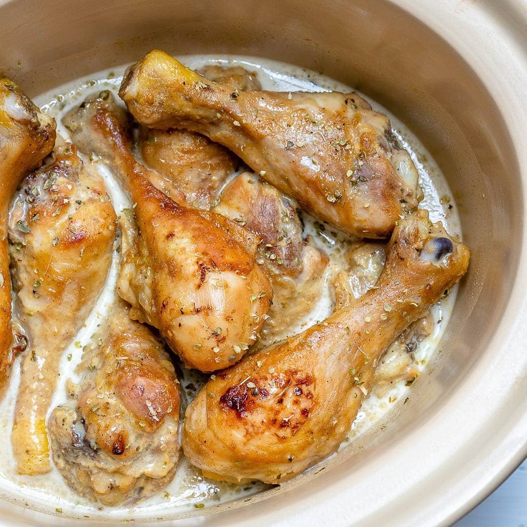 Crockpot Maple + Mustard Chicken Drumsticks
{ Having SIX teenagers in our home,…