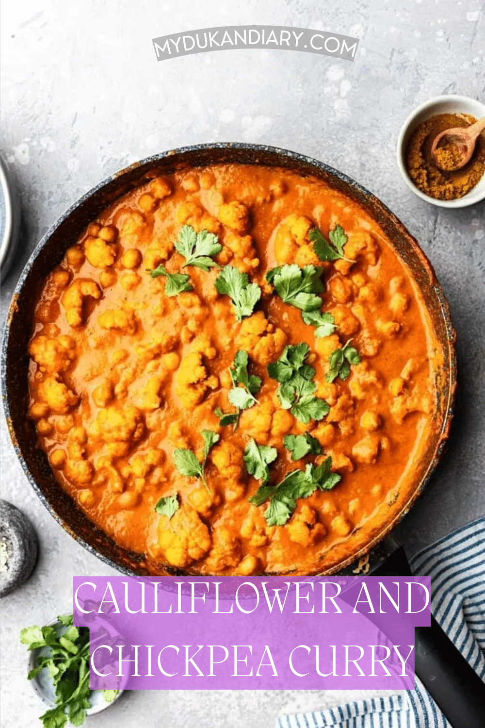 Can’t get enough of this cauliflower and chickpea curry!
