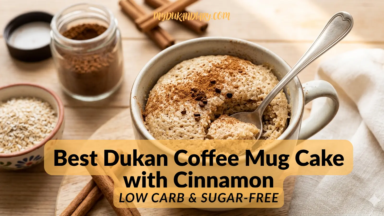 Low Carb Mug Cake for the Dukan Diet with Cinnamon Low Carb Mug Cake for the Dukan Diet with Cinnamon